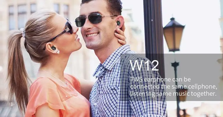 Настоящие беспроводные bluetooth-наушники W12, наушники-вкладыши, стерео басы, наушники с зарядной коробкой для Iphone Andriod телефонов