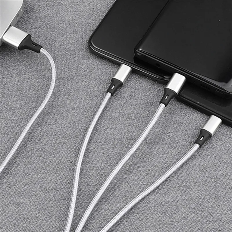 3в1 быстрое зарядное устройство кабель type C Micro USB кабель Универсальный многофункциональный кабель для iphone 6 6S 7 8 Plus Android смартфон