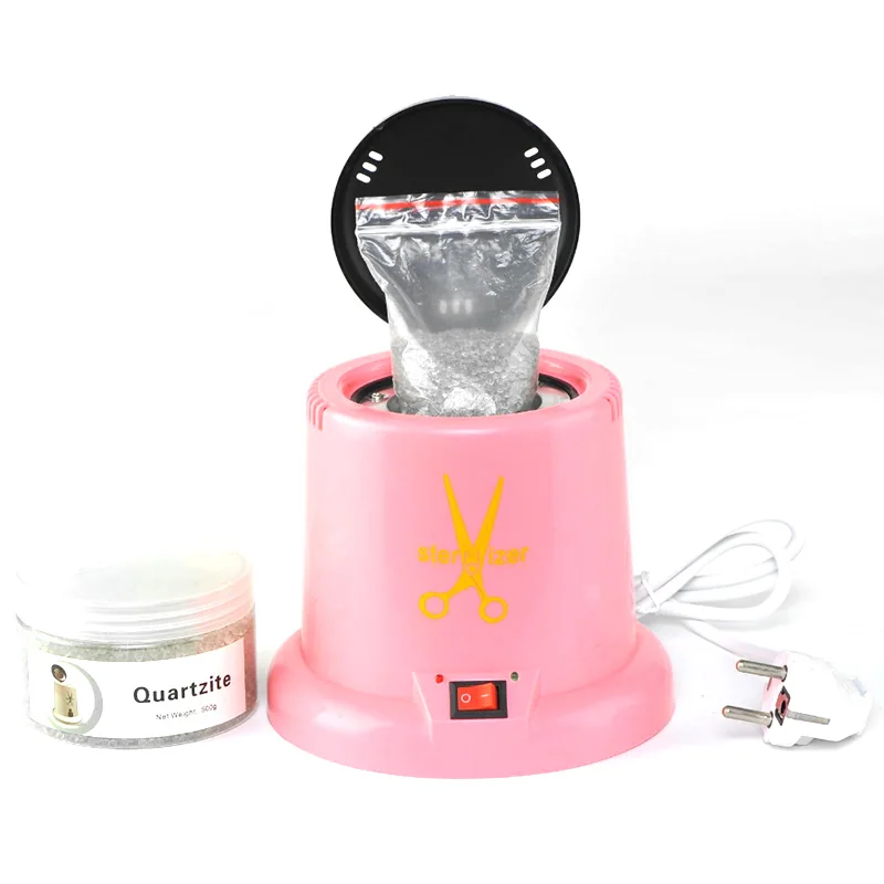 

Eu Plug Scissors Scorpion Sterilizer Nail Art Metal Tool Sterilization Box Beauty Tool Sterilizer-Pink
