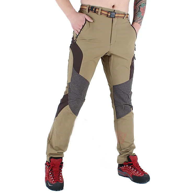 

Men spring summer slim waterproof quick-drying stretch fabric hiking pants mens Trekking breathable mountaineering trousers