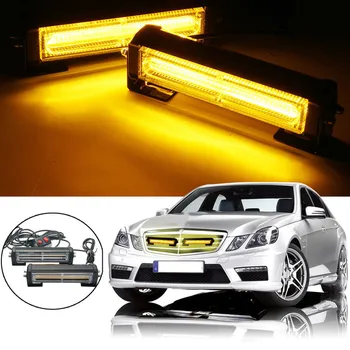 

1PC Amber Red Blue Emergency Strobe Light Bar COB LED Warning Roof Top Lightbar