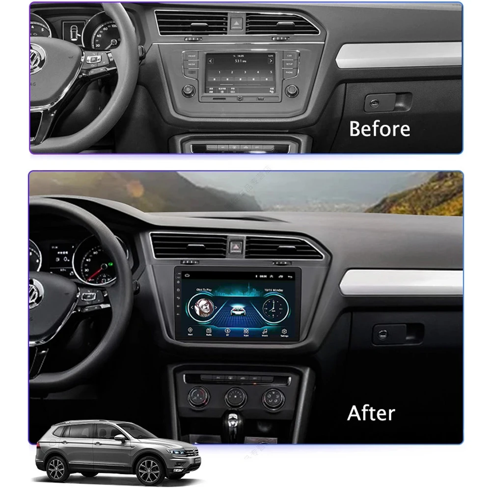 Cheap Android 10inch Car Radio for tiguan L 2017-2018 Multimedia-player GPS MP5 FULL touch Universal system 1
