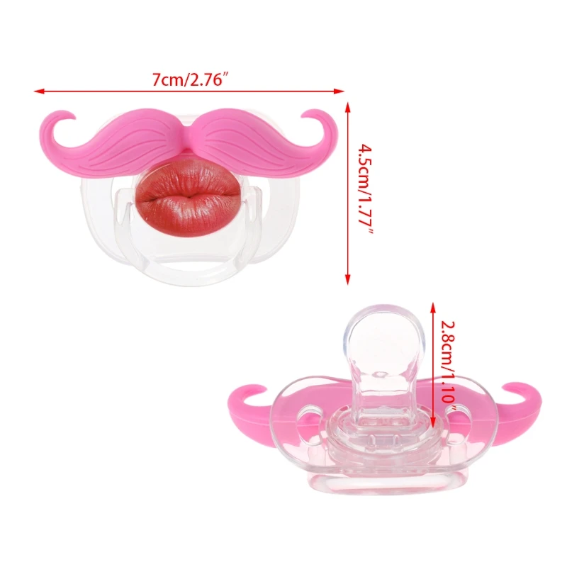Детская Силиконовая пустышка, соска Смешные губы, борода, Ортодонтическая Соска для новорожденных