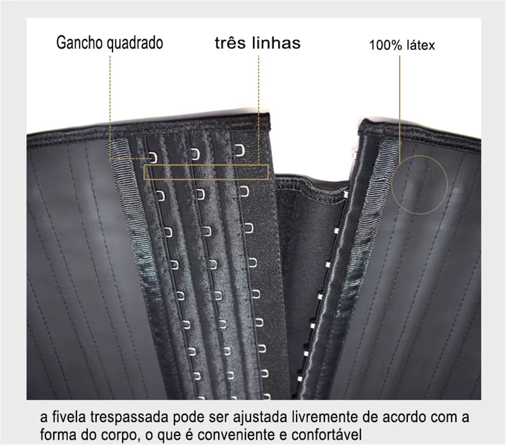 Waist Trainer Abdominal Corset Slimming Latex Underwear Belt Sheath Modeling Strap Weight Loss 25 Bone Steel Waist Cinch shapewear underwear