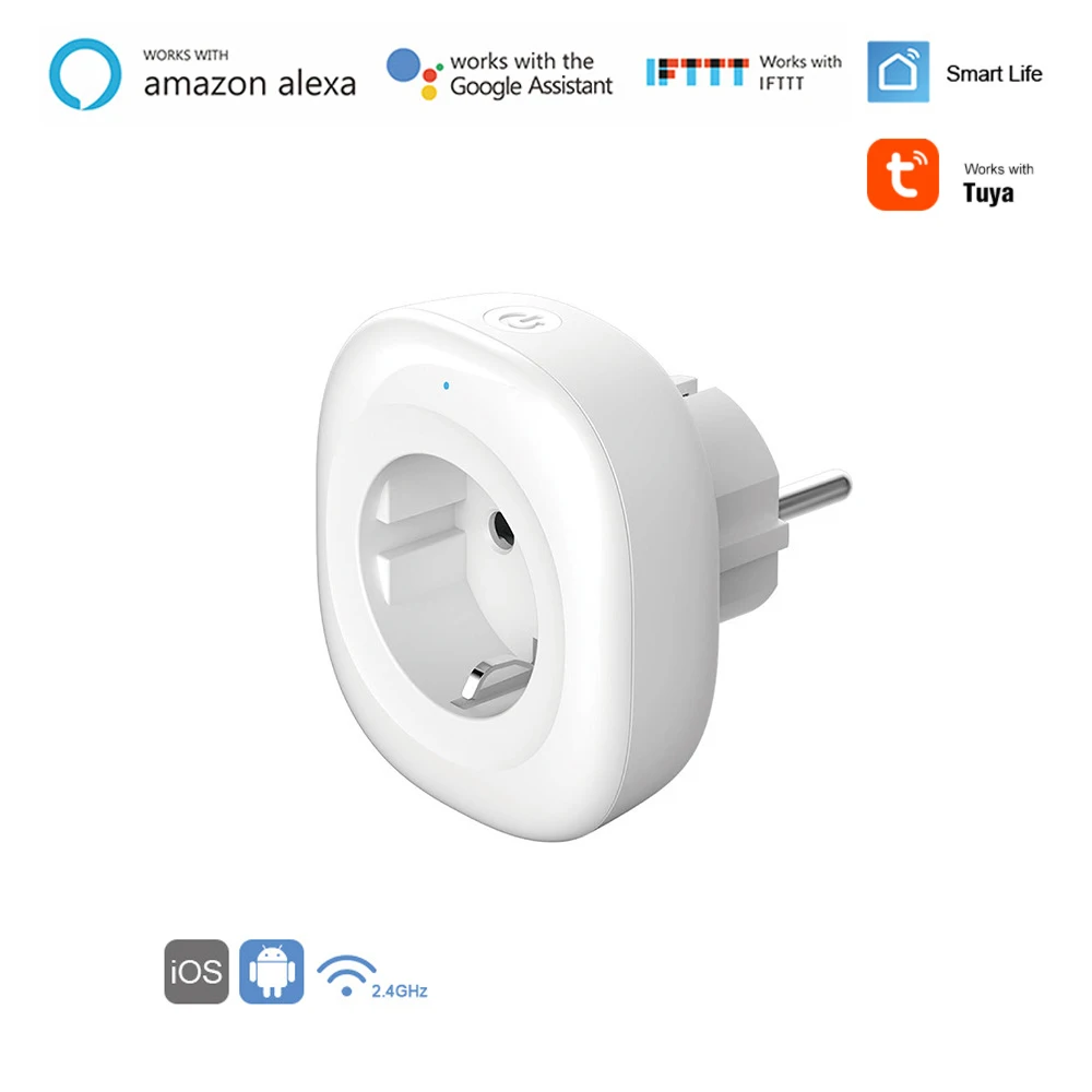 Tuya Wifi умная розетка EU power Plug Универсальный умный модуль для автоматизации дома для Alexa Google Home не требуется концентратор