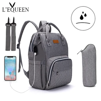 

LEQUEEN Fashion Mummy Maternity Diaper Bag Large Nursing Bag Travel Backpack Designer Stroller Baby Bag Baby Care Nappy Backpack