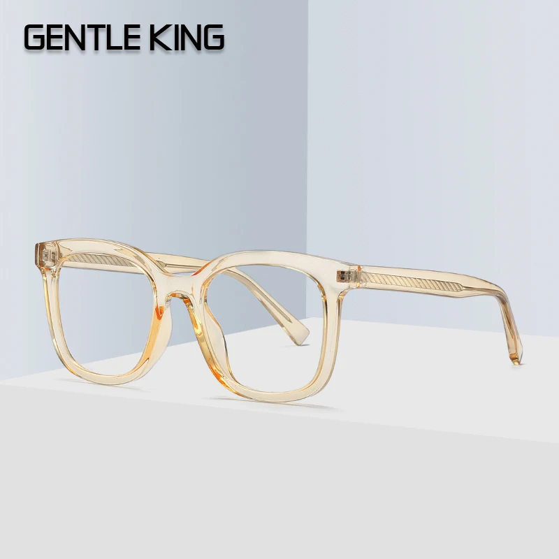 

GENTLE KING Transparent Computer Glasses For Men Frame Anti Blue Light Blocking Eyeglasses Frame TR90 Myopia Optical Spectacles