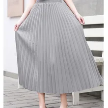 Hirigin однотонные женские юбки женские гофрированные длинные юбки с высокой талией женские свободные макси юбки Осенняя Повседневная Весенняя Новая мода