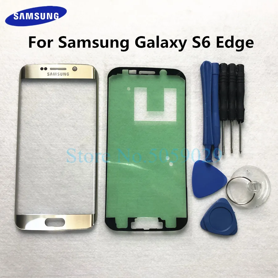 

Replacement External Glass For Samsung Galaxy S6 Edge G925 G925F LCD Display Touch Screen Front Outer Glass Lens +Tools