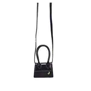 Модная Роскошная супер мини-сумочка из лакированной кожи с буквенным принтом J, женская дизайнерская сумка через плечо, женская маленькая сумка-мессенджер - Цвет: Черный