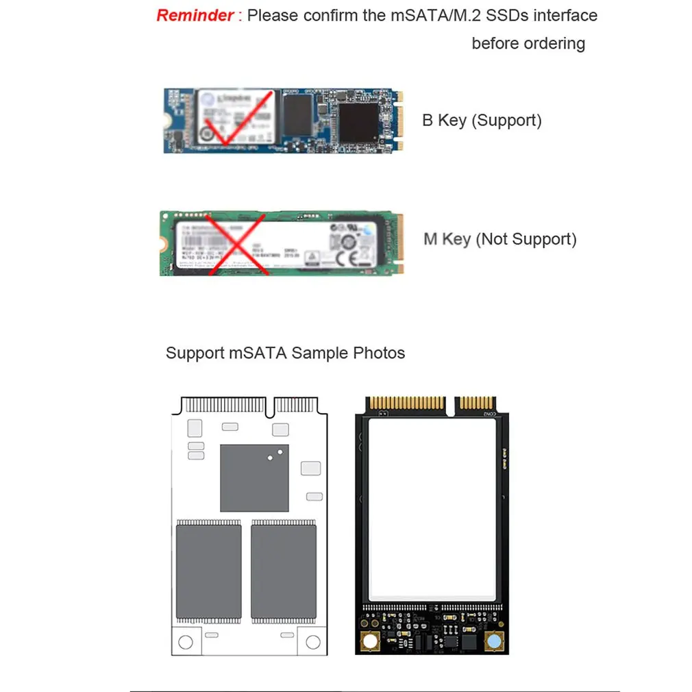2 в 1 mSATA-SATA NGFF M.2 к SATA3 конвертер PCB адаптер Карточка SSD диск для Windows для Vista