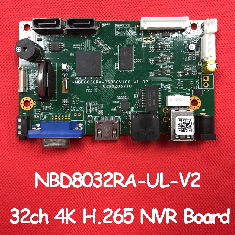 Nvr 32Ch 4K Ip Recorder Board Motion Detection Video Recorder Linxu Onvif Xmeye 2*Sata Hdmi Vga Vms Cctv Nvr Security Protection network video recorder