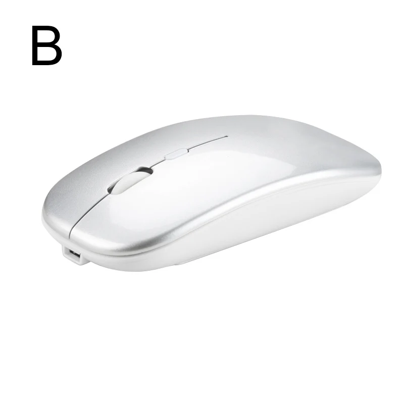 Silver B Беспроводная мышь Mute Chargable игровые мыши поддержка беспроводной связи для ПК компьютер Ноутбук JR сделки - Цвет: Silver B
