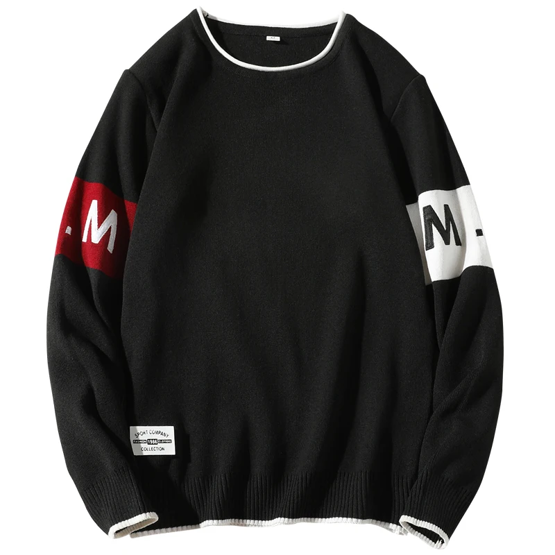 

New Men's Winter Fashion Contrasting Color Knitwear Sweater Autumn Top Pullovers Sweater