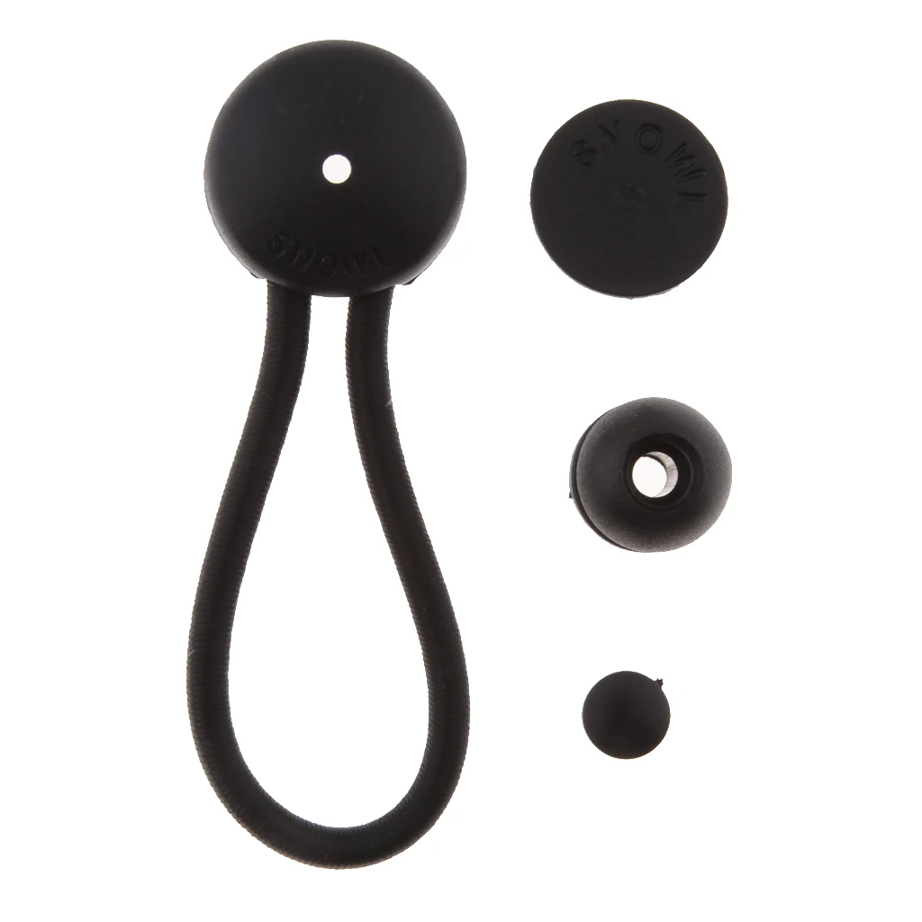 3pcs Ball Bungee Bungie Cord Heavy Duty Boat Canopy Tarp Tie Downs Kit Black