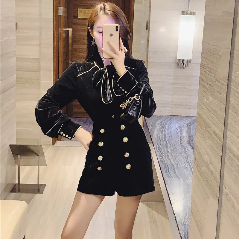 

2020 Spring New Style Graceful Scheming Online Celebrity Set Velvet Warm Coat High-waisted Wide-Leg Shorts Two-Piece Set