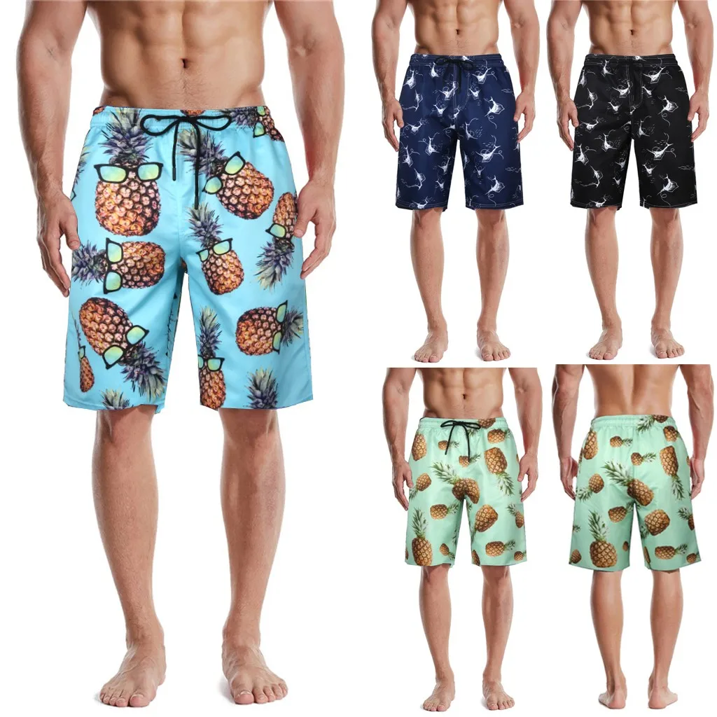 L Cbyan Beach Trunks Men Swimwear Shorts Sports Shorts with Pockets M XXL XL 