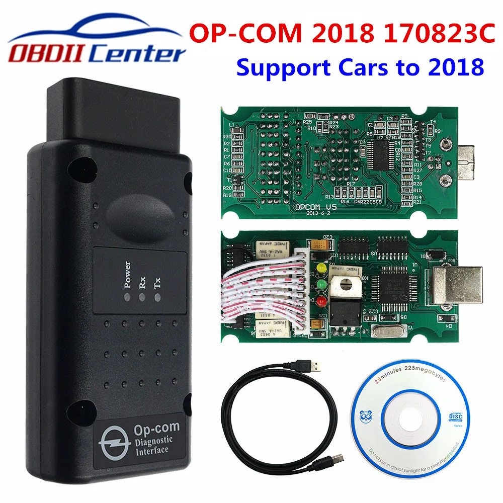 Новейший OPCOM 2018 Интерфейс OP COM 170823C 1 95 для диагностики автомобилей Opel сканер V1.99