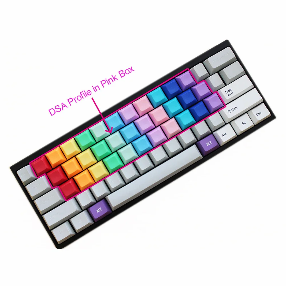 NPKC DSA Keycaps DIY пустой PBT для Cherry MX Switches Gateron Kailh механической клавиатуры бесплатная