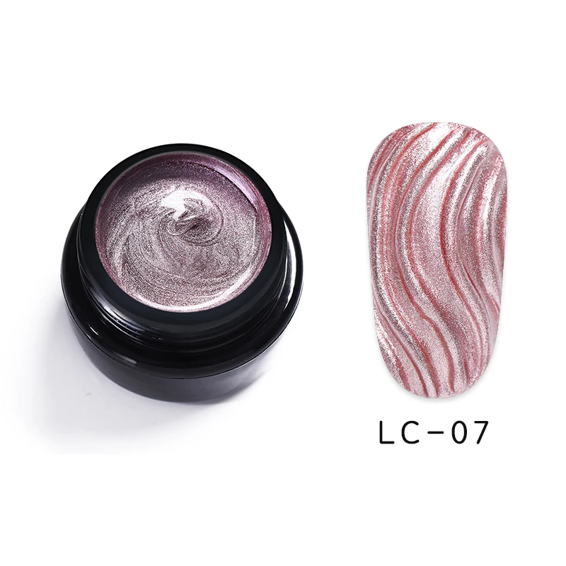box-LC 07 1 бутылка LILYCUTE 7 мл/5 мл металлический гель для ногтей Красный Серебряный Розовый Золотой длительного действия Гель-лак замачиваемый УФ-гель для дизайна ногтей лак - Цвет: box-LC 07