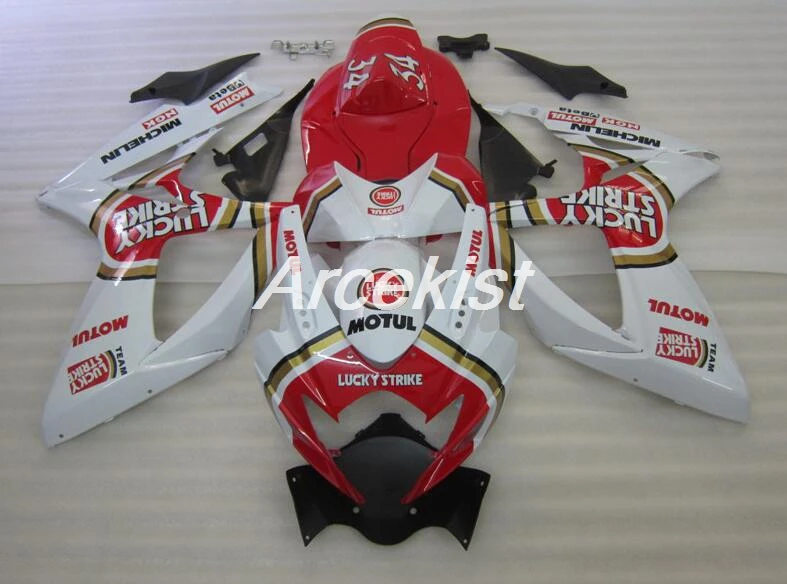 Качество OEM Новое ABS обтекатель Наборы подходит для Suzuki 2006 2007 GSXR600 GSXR750 обтекатели GSXR 600 750 K6 K7 06 07 красного и белого цвета