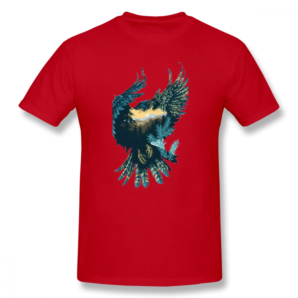 Flying Eagle print casual mens o-neck off white t shirts and fashion Men's Basic Short Sleeve T-Shirt