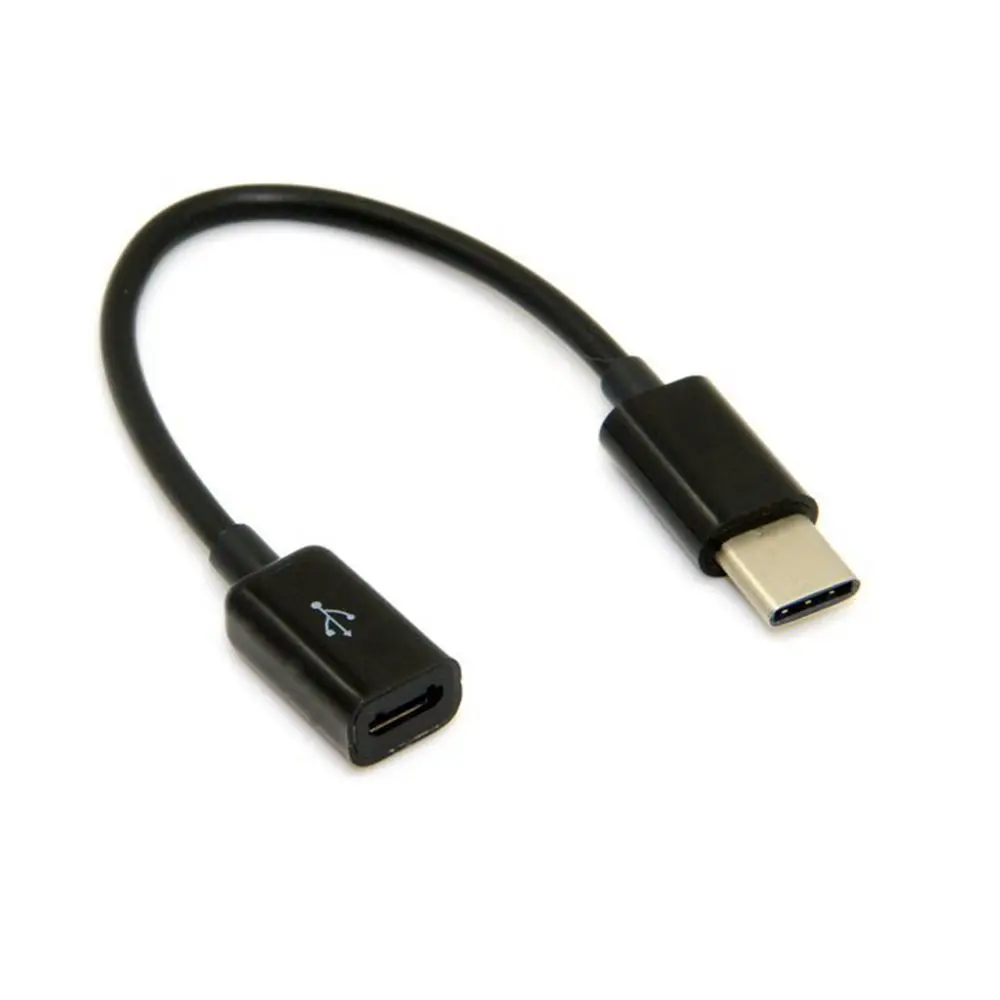 Черный/белый USB 3,1 кабель для передачи данных тип-c штекер для микро-5pin женский телефонный кабель для передачи данных 0,1 м 0,15 м