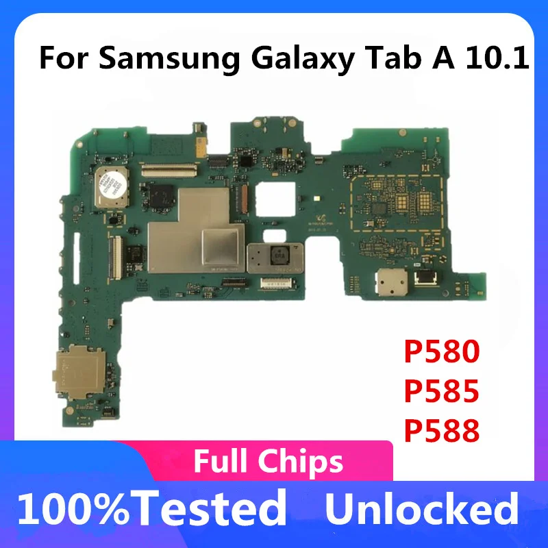 Original unlocked For Samsung Galaxy Tab A 10.1 Motherboard P580 P585 P588 Logic Board Mainboard With Full Chips | Мобильные