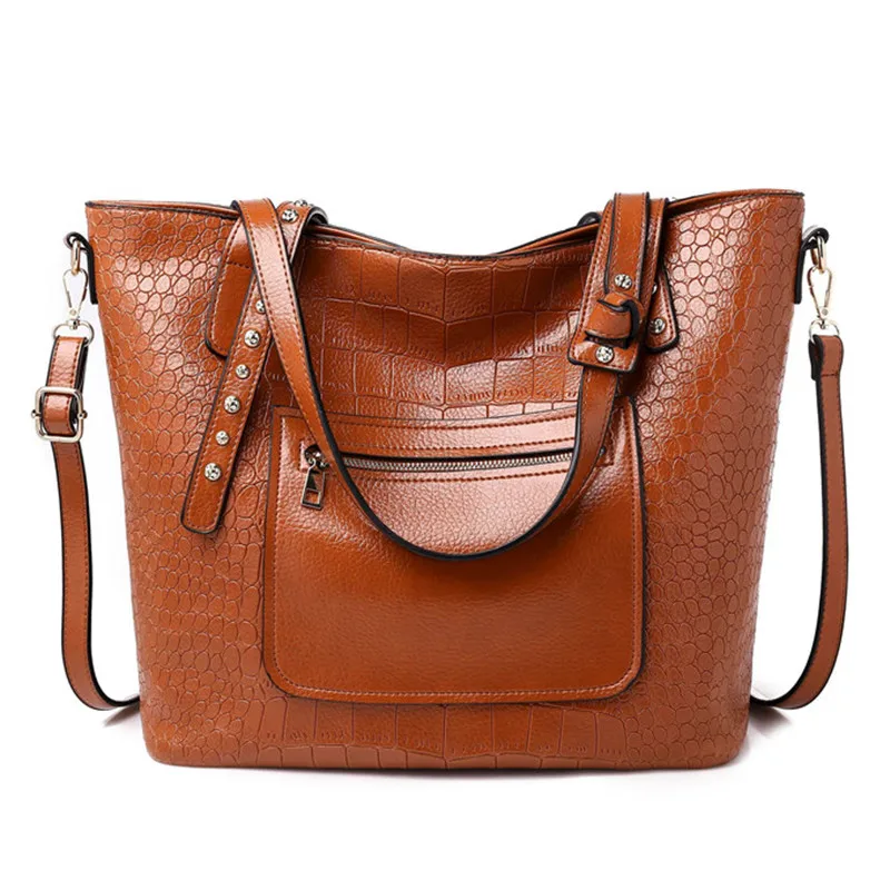 

2019 new women's bag summer new shoulder bag European and American fashion crocodile pattern portable bag tide