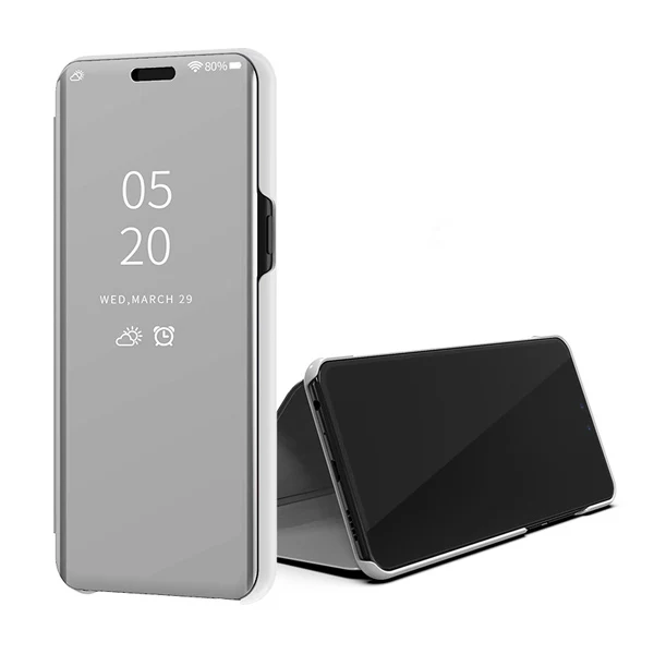 Умный зеркальный флип чехол для huawei Honor 20 10 Lite Pro 9X 8X 10i 20i P Smart Z 8A 8C 8S Play View V10 V20 чехол для телефона - Цвет: Silver