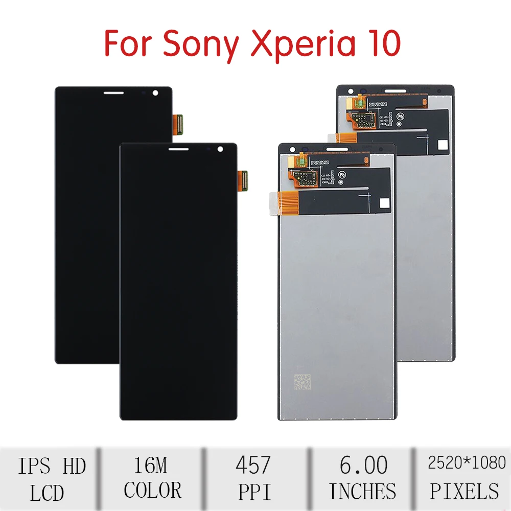 6," для sony Xperia 10 lcd кодирующий преобразователь сенсорного экрана в сборе для sony Xperia 10 Замена дисплея XA3 I3113 I3123 I4113