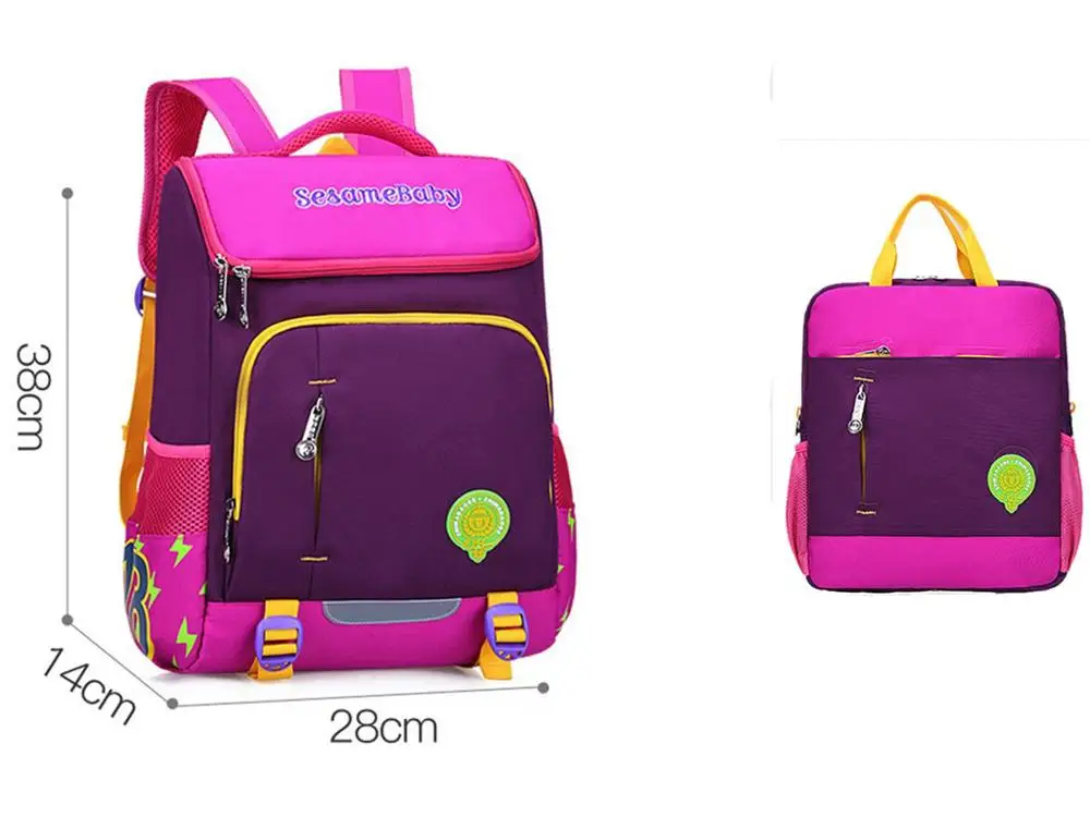 small purple set Рюкзак для детей, школьные сумки, набор ортопедических рюкзаков для учеников начальной школы, школьные рюкзаки для мальчиков и девочек, детская сумка Mochila - Color: small purple set