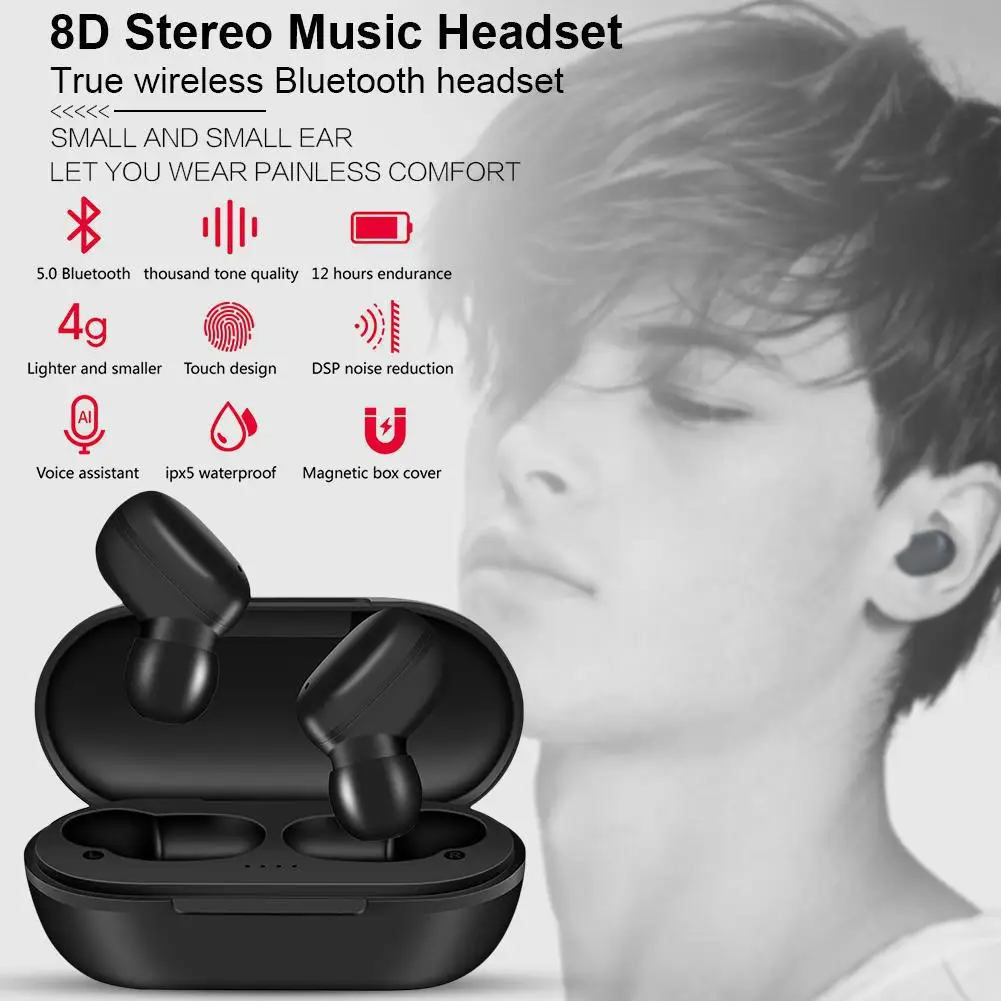 A6X TWS Bluetooth наушники беспроводные наушники-вкладыши спортивные наушники BT 5,0 280 мАч зарядная коробка для IOS Android Windows r60