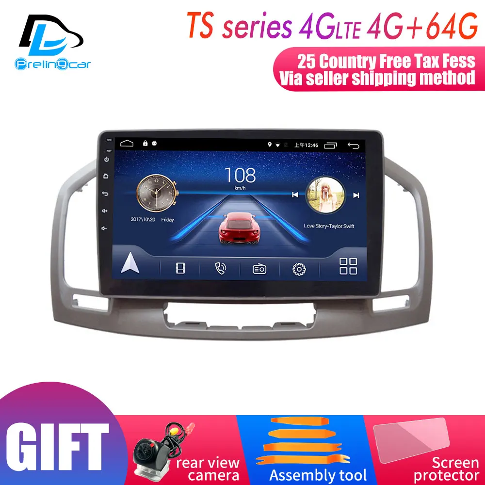 

4G LTE Android 9.0 car gps multimedia video radio player in dash for opel insignia 2009-2013 years navigation stereo