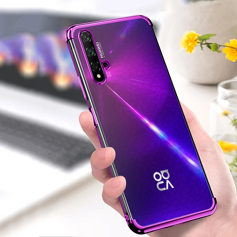 Чехол для телефона huawei Nova 5 T, чехол, роскошный бампер, прозрачная задняя крышка, силиконовый чехол для huawei Honor 20, Honor20 Pro Nova 5 T 5 T, чехол