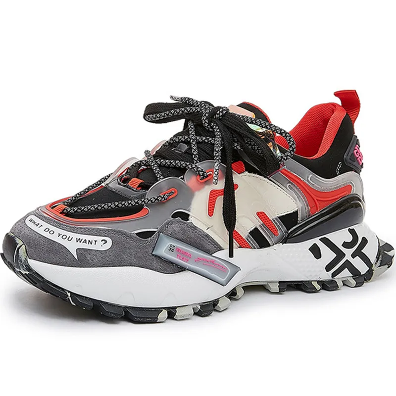 RASMEUP Mens platform Sneakers 2020 New Fashion Breathable Colorful Men Chunky Shoes Trainers Street Style Male Footwear