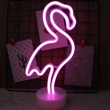 

Cactus Flamingo Unicorn Rainbow Led Neon Light Sign Holiday Xmas Party Wedding Decorations Kids Room Home Decor