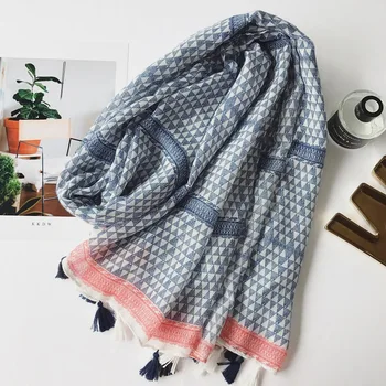 

Spring and summer new silk scarves Bohemian national fashion wave scarf sunscreen travel sunscreen shawl women luxury brand