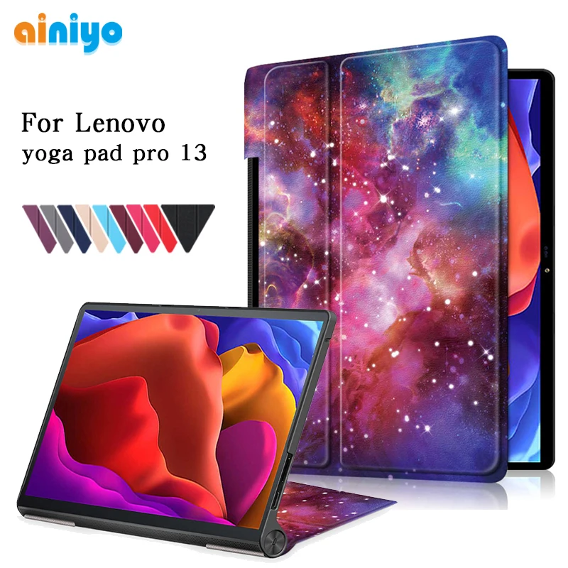 

Fro Lenovo YOGA Pad Pro Case 2021 13 Inch Tablet PC YT-K606F Pu Leather Case Anti-fall Cover