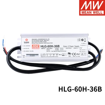 

Mean well HLG-60H Series IP67 3 In 1 Dimming Single Output Switching Power Supply 24V Led Driver For Led Light Transformer