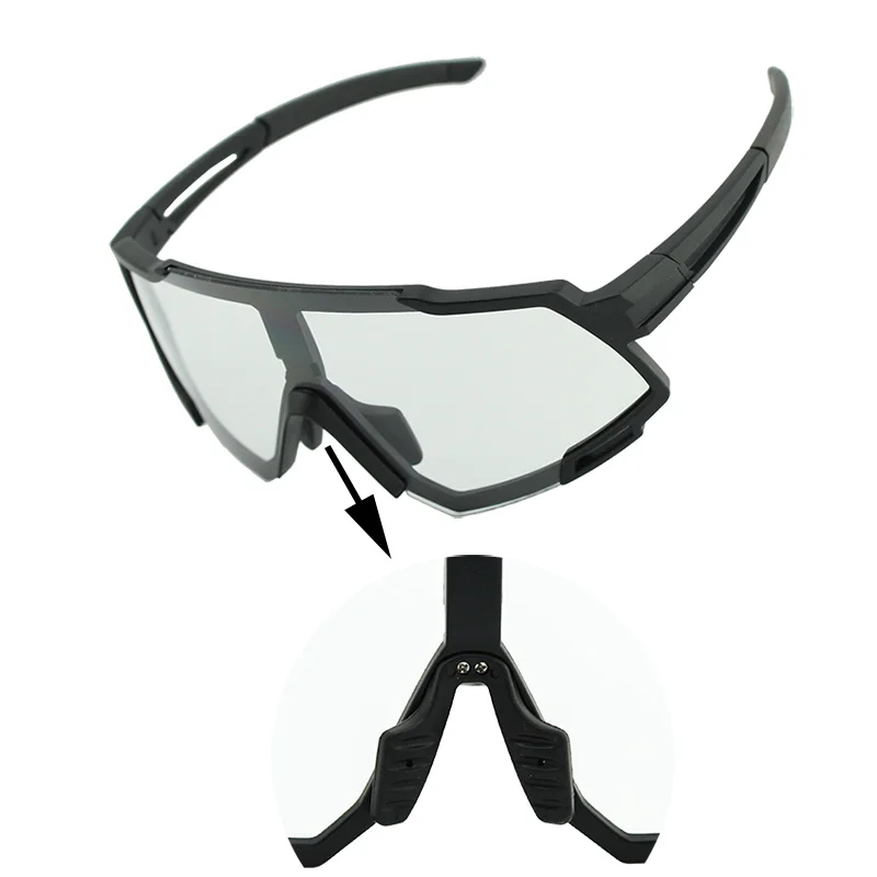 Hot new 10 seconds fast photochromic glasses bicycle riding glasses mountain bike road cycling glasses