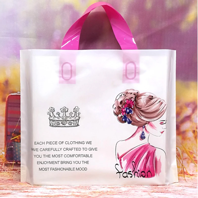 10 шт./лот модная сумка тоут толстые большие пластиковые сумки для покупок толстая