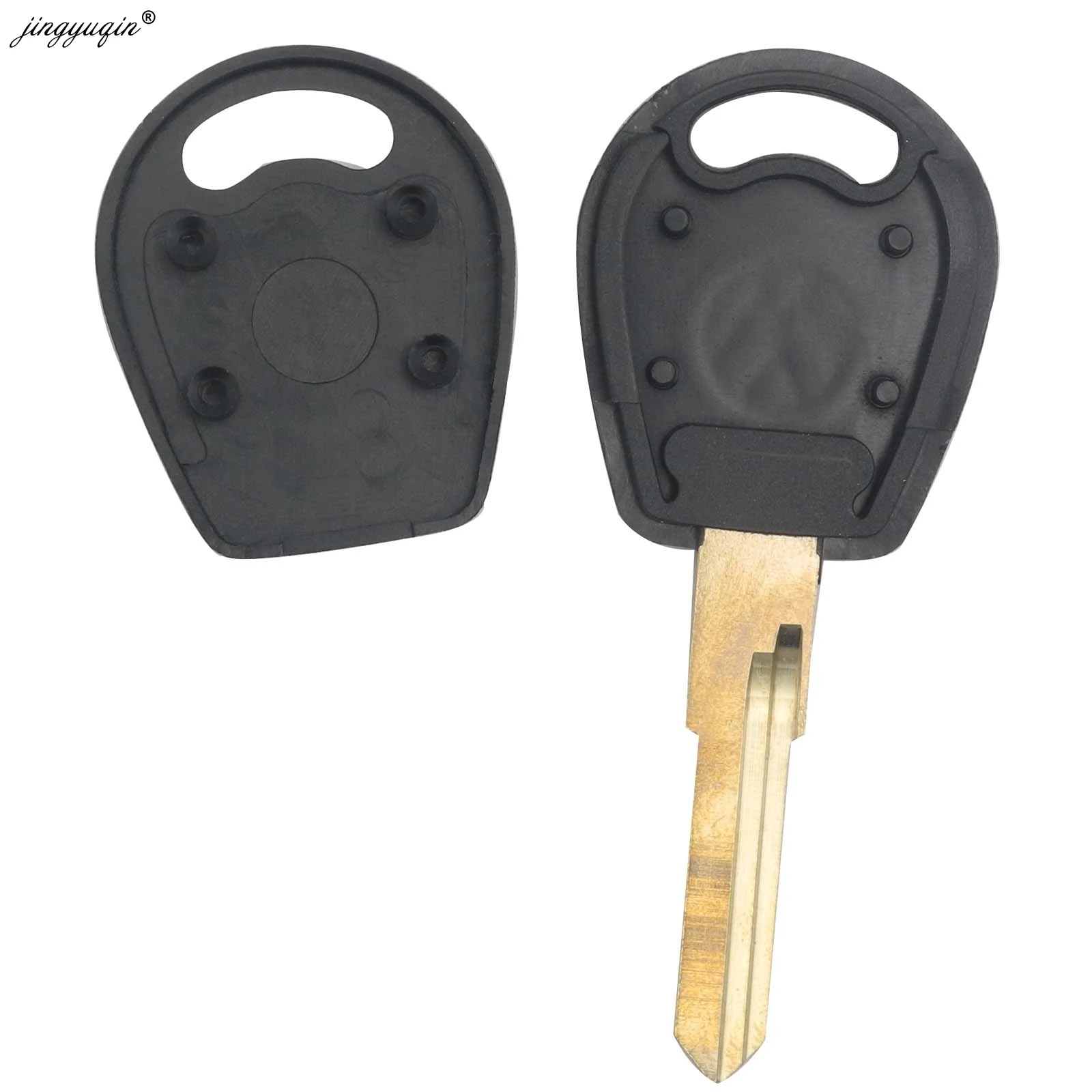 JINGYUQIN 10PCS/LOT FOR VW TRANSPONDER KEY SHELL CASE CAR KEY BLANK FOR PASSAT B5 VOAYAGE GOLF JETTA POLO BORA