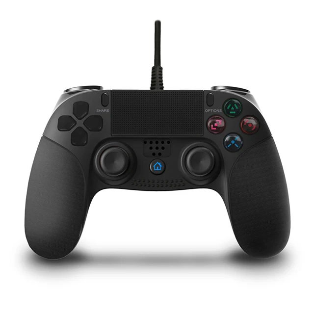 Black MiGueR PS4 игровой контроллер USB проводной геймпад несколько джойстиков вибрационная ручка 2,2 м кабельный геймпад для iPhone iPad PC PS4/PS3 - Цвет: Black