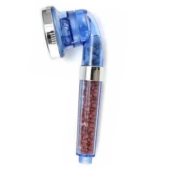 

Shower Heads Adjustable 3 Mode High Pressure Stone Stream Handheld Shower Head with Negative Ion Activated Ceramic Balls Nozzle