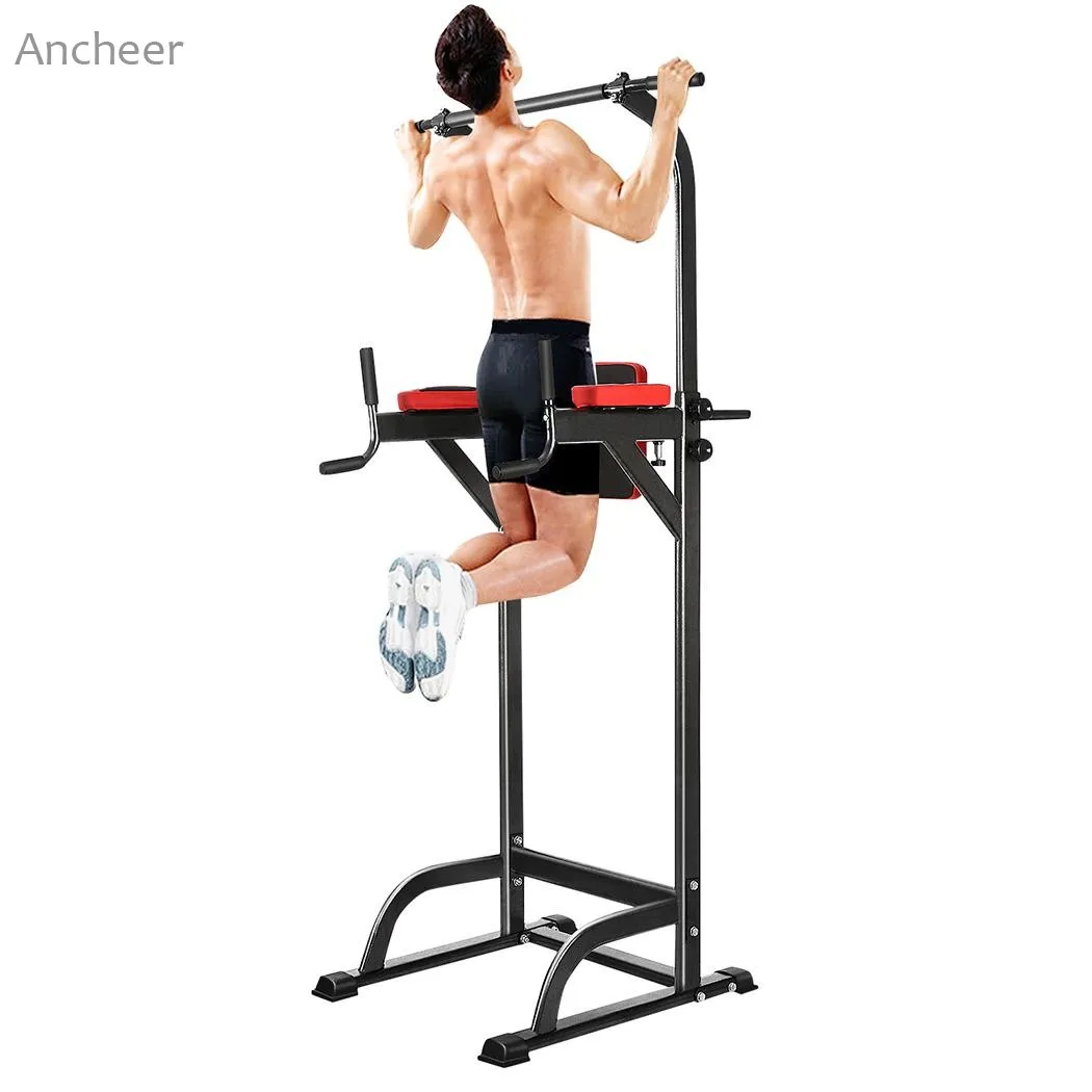 

ANCHEER Chin Up Bar Adjustable Abs Workout Knee Crunch Triceps Station Power Tower Pull up Bar Sport Fitness Equipment Exercise