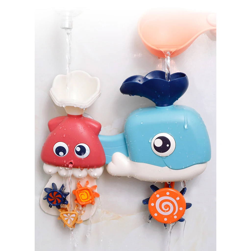 Cartoon Shape Baby Infant Kids Bath Water Play Spinning Bathroom Toys Games Kids Bath Tub Shower Bathtub Spray Water Toy 