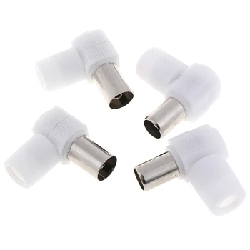 

2pairs 90 Degrees Male And Female TV Plug Jack For Antennas TV RF Coaxial Male Plugs Adapter Right Angle Antennas Connectors