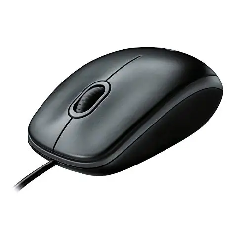 Mouse Cablato Logitech B100, 3 Pulsanti, Tracciamento Ottico, Ambidestro, Pc/Mac/Laptop, Nero