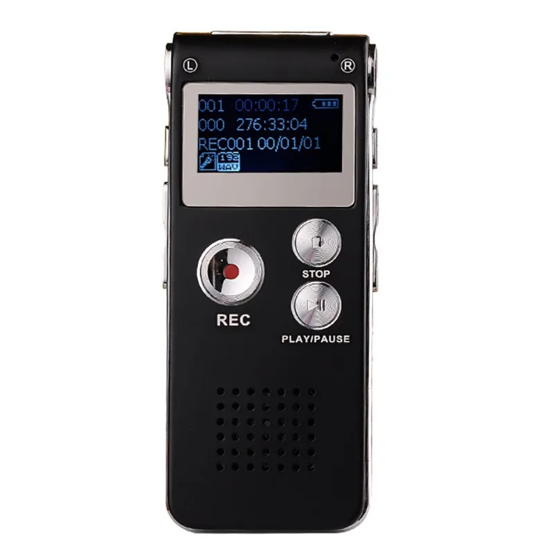 Черный 8 ГБ диктофон USB диктофон цифровой Аудио Диктофон с WMA/WAV/MP3/OGG Встроенный микрофон - Цвет: Черный